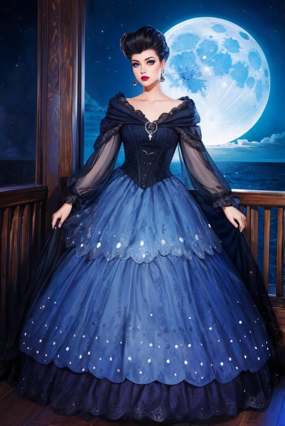 ball starry night gown